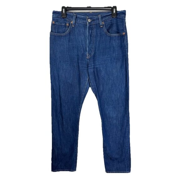 Levis 501 xx Jeans Womens 30x30 Premium 90s Retro Big E Button Fly Dark Wash - Picture 1 of 13